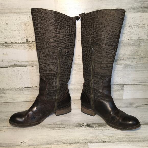 Spirit by Lucchese Bailey Riding Boot Womens 6 M Chocolate Brown Leather Tall - Picture 7 of 15